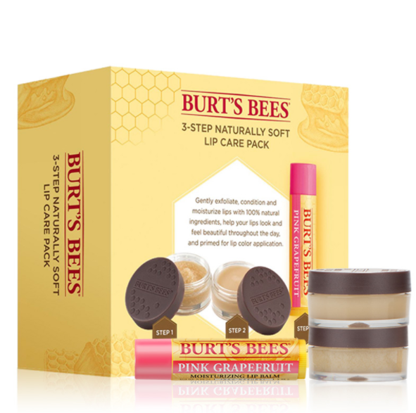 降￥50，BURT'S BEES 小蜜蜂 天然护唇三部曲套组新低29元包税包邮（需领券）