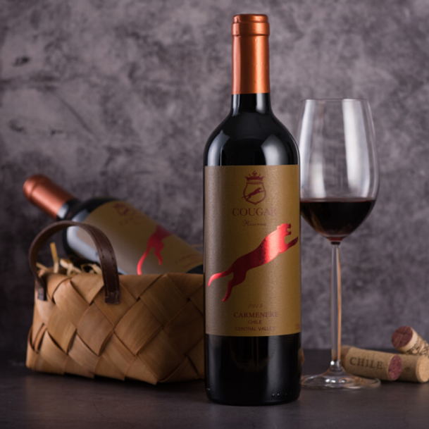 智利原瓶进口，COUGAR 美洲狮 柯诺苏酒庄 中央山谷干红葡萄酒 750ml*3件89元包邮（合29.67元/件）