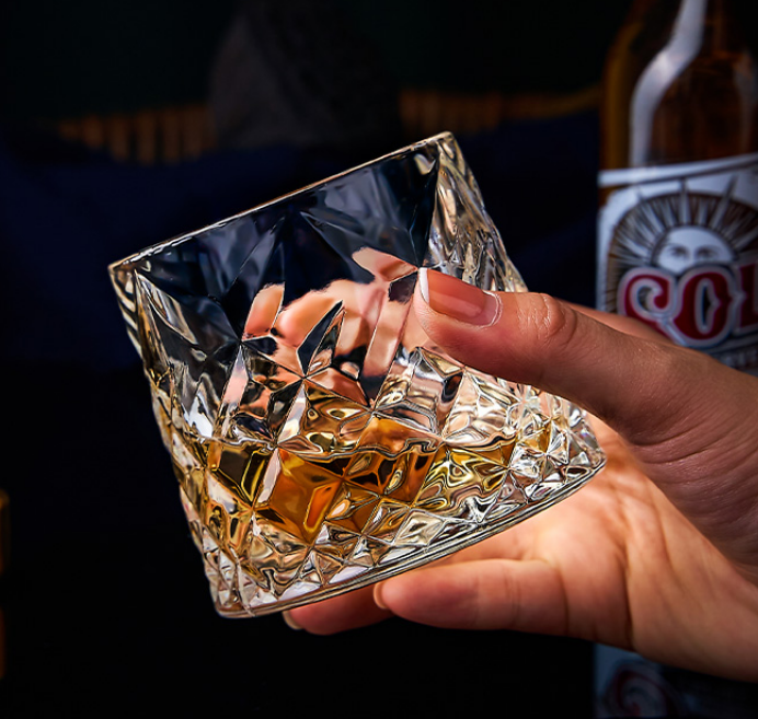 LOVWISH 乐唯诗 旋转杯威士忌酒杯 含底座12.9元包邮（需领券）