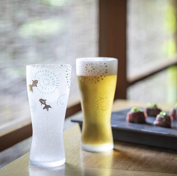 Aderia 高级金鱼焰火系列 古典酒器玻璃啤酒杯 310ml*2个新低138.92元