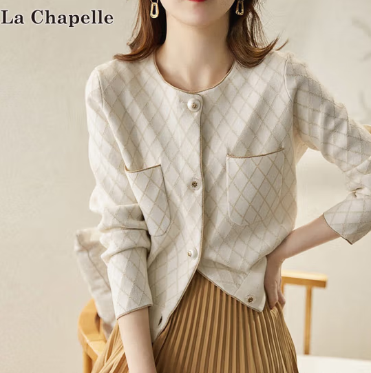 La Chapelle 拉夏贝尔 2022年秋季新款 女士针织开衫 LXZZ006899元包邮（需领券）