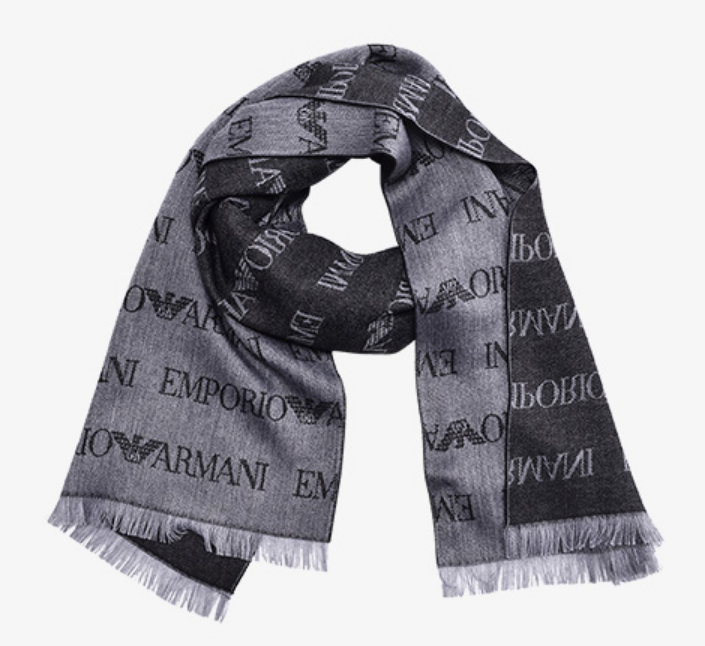 意大利产，Emporio Armani 阿玛尼 中性时尚流苏羊毛围巾388.55元包邮 （双重优惠）
