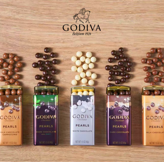 Godiva 歌帝梵 巧克力豆礼盒装 43g*4件134元包邮（33.5元/罐）