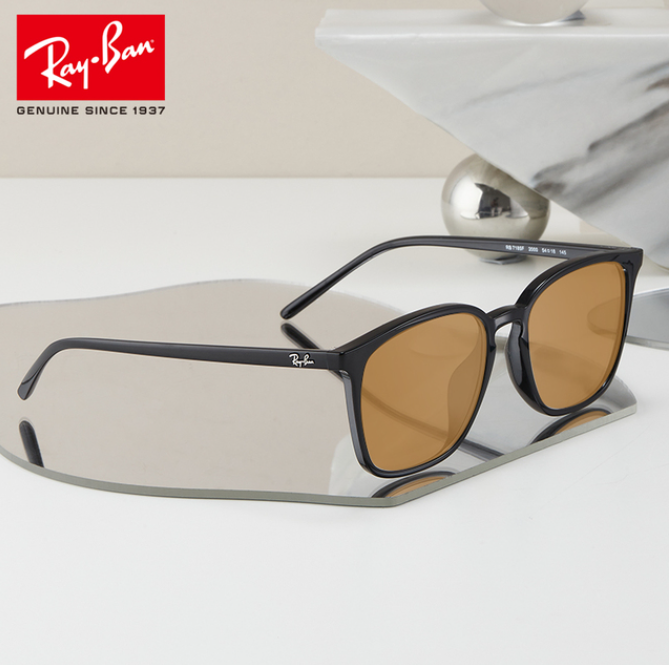 Ray-Ban 雷朋 时尚复古变色墨镜 RX7185F530元包邮（需领券）