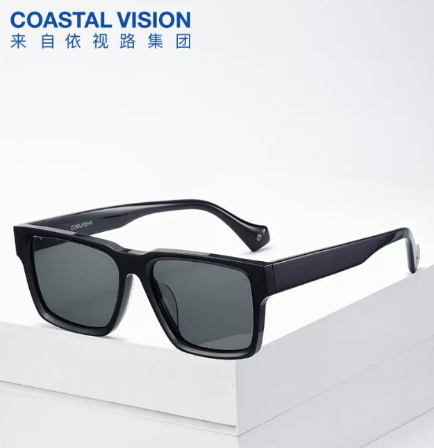 依视路旗下，Coastal Vision 镜宴 50011 时尚方框太阳镜59元包邮（需用券）