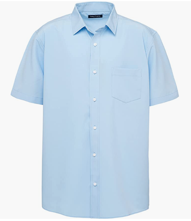 Nautica 诺帝卡 男士纯色短袖衬衫126.73元