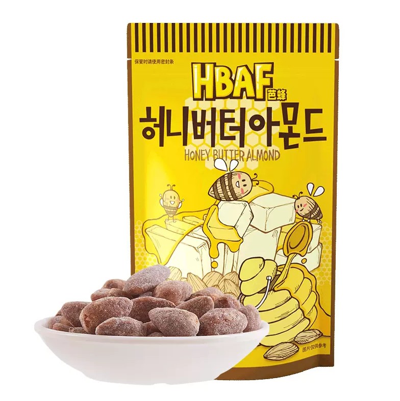 韩国进口 汤姆农场 蜂蜜黄油巴旦木杏仁干 80g*3袋39.7元包邮（需领券）