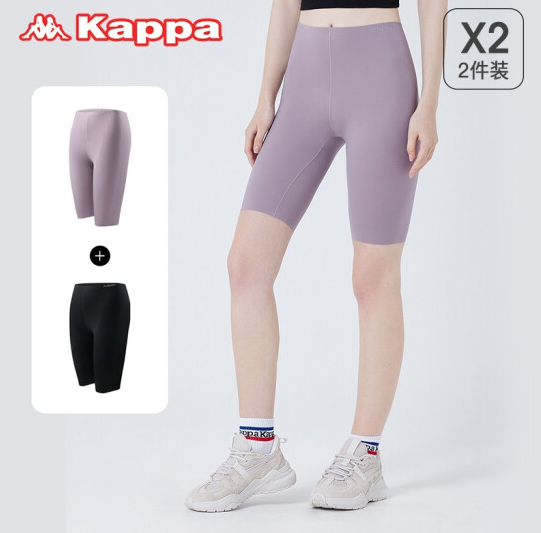 Kappa 卡帕 KP1L01 女士五分运动紧身裤鲨鱼裤 2条74元包邮（37元/条）