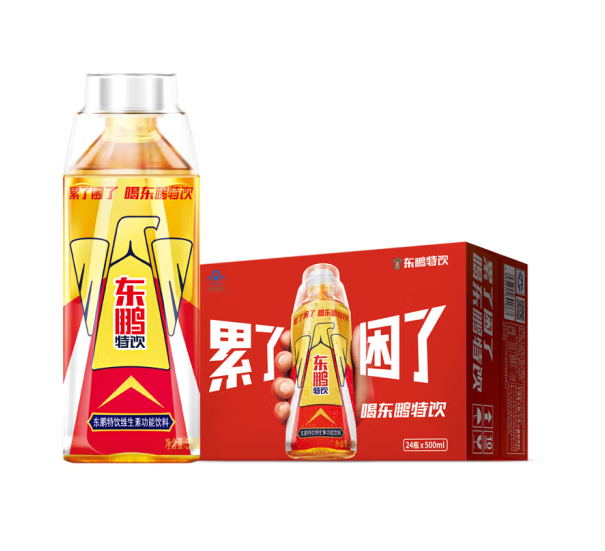 东鹏特饮 维生素功能饮料 500ml*24瓶85元包邮（需领券）