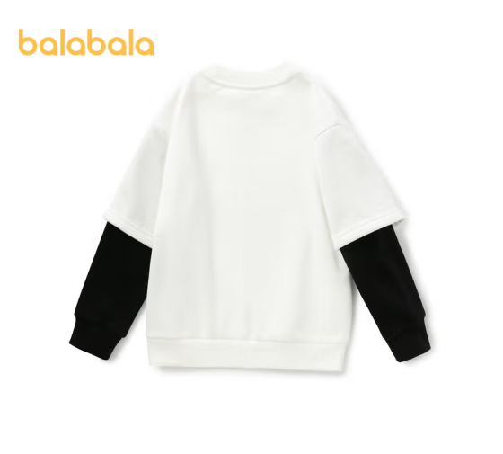 Balabala 巴拉巴拉 漫威IP 中大童撞色两节袖卫衣（120-170cm）46.05元包邮（双重优惠）