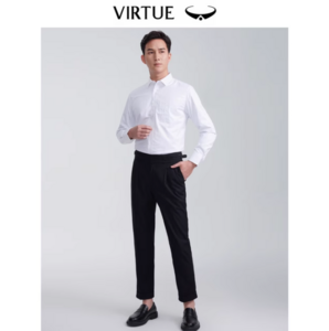 Virtue 富绅 男士人字纹加绒长袖衬衫 2色