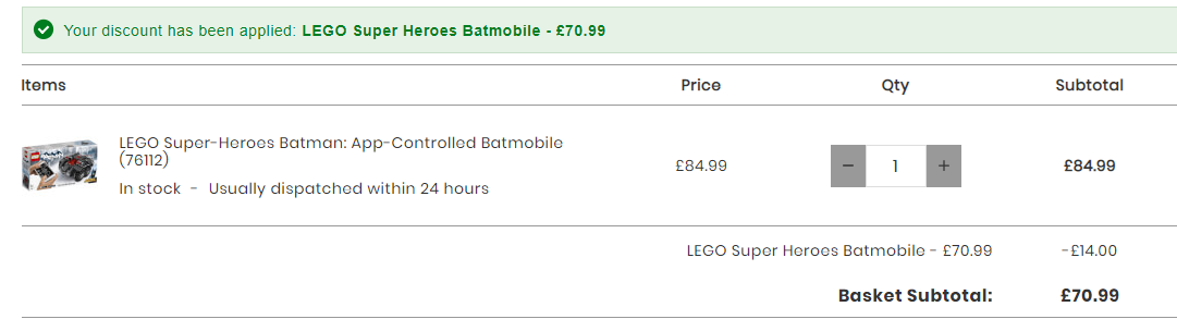 8月新品，LEGO 乐高 超级英雄系列 76112 APP遥控蝙蝠车659元包邮