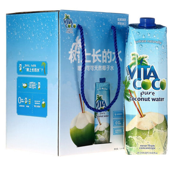VITACOCO 唯他可可 天然椰子水饮料 1L*4瓶凑单低至￥20.12/件（双重优惠）