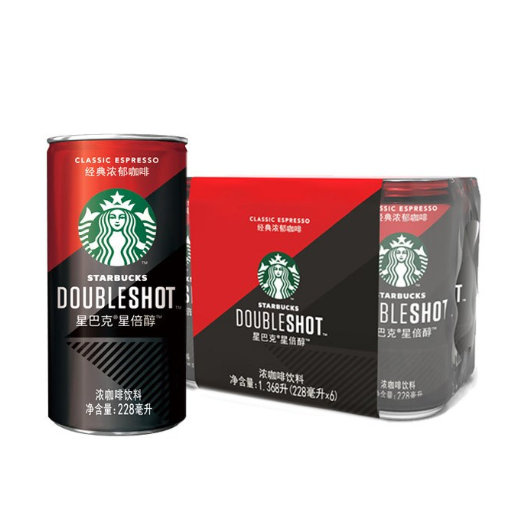 Starbucks 星巴克 星倍醇 经典浓郁味 浓咖啡饮料 228ml*6罐*4件139.6元包邮34.9元/件（需领券）