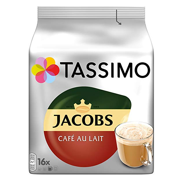 镇店之宝，Tassimo Jacobs 经典拿铁胶囊咖啡 16个*5袋 Prime会员免费直邮到手219.5元