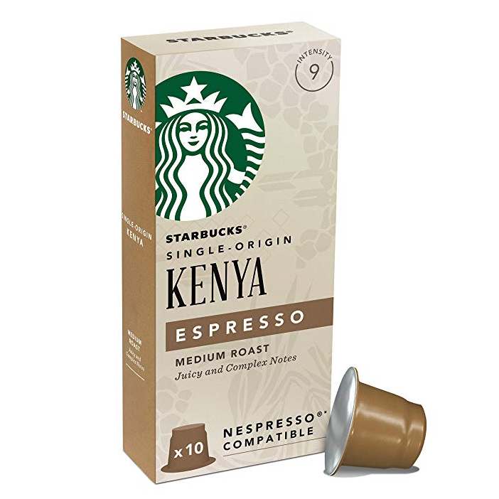Starbucks 星巴克 Kenya 肯尼亚 浓缩烘焙胶囊咖啡10粒*5盒装151.71元