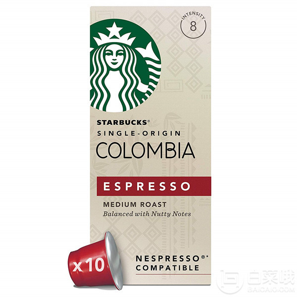 Starbucks 星巴克 哥伦比亚浓缩胶囊咖啡10粒*12盒装 Prime会员免费直邮含税到手301元