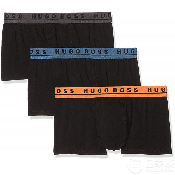 限M码，Hugo Boss 雨果·博斯 男士平角内裤3条装 Prime会员凑单免费直邮含税到手174元