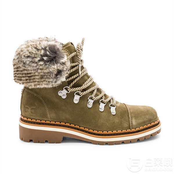 Prime会员，18年冬季新款 Sam Edelman Bowen 女士毛绒系带短靴 G0251L新低458.4元包邮包税（PRIME会员8折）