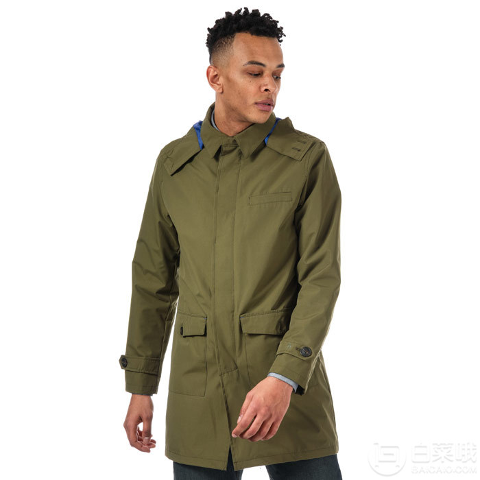 Original Penguin 企鹅牌 男士中长款风衣外套*2件 £76.85包邮335元/件（2件7折）