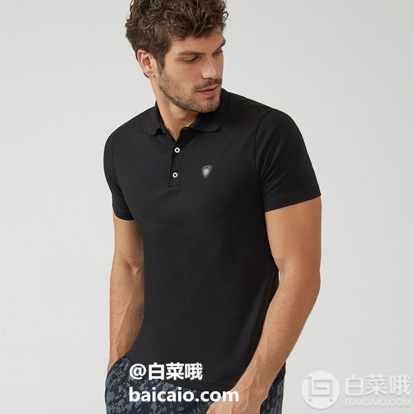 限L码，Emporio Armani 安普里奥·阿玛尼 EA7系列 Core Shield 男士短袖Polo衫 Prime会员免费直邮含税到手257元