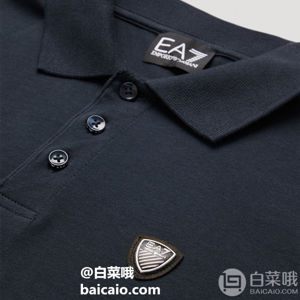 限L码，Emporio Armani 安普里奥·阿玛尼 EA7系列 Core Shield 男士短袖Polo衫 Prime会员免费直邮含税到手257元