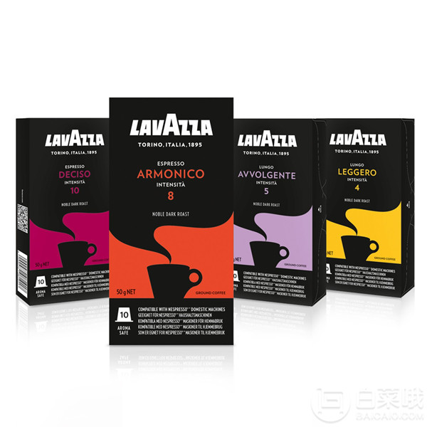 意大利进口，Lavazza 乐维萨 混合装胶囊咖啡10粒×5盒装新低90元