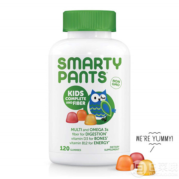 SmartyPants 儿童多种复合维生素软糖120颗新低91元