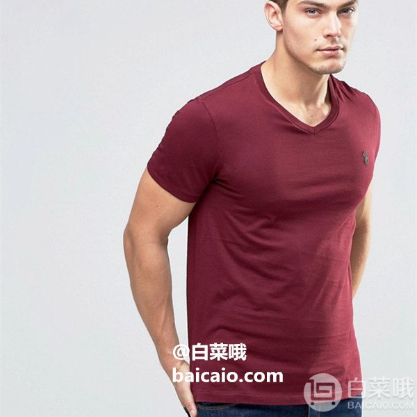 Polo Ralph Lauren V Neck T-Shirt in Regular Fit - Red Polo Ralph Lauren Men T-Shirts - Polo Ralph Lauren Clothing Q66s2759 Mens Tops 3438_LRG.jpg