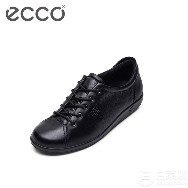 限36码，ECCO 爱步 Soft 2.0 柔酷2号 女士真皮系带板鞋 Prime会员免费直邮含税到手403元（天猫旗舰店1248元）