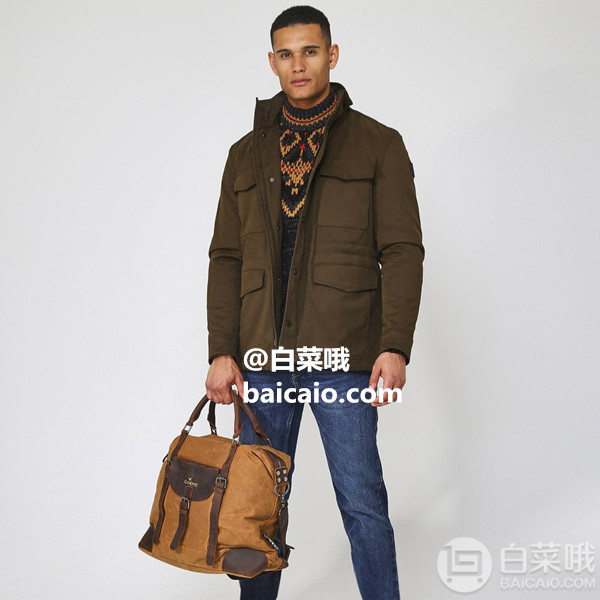 限L碼，BOSS Orange 橙標(biāo) Oroy 男士防潑水戰(zhàn)地夾克 Prime會員免費(fèi)直郵含稅到手811元
