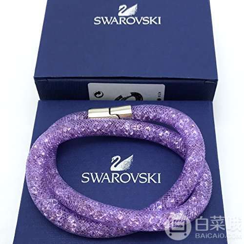 Swarovski 施华洛世奇 Stardust 紫色仿水晶双环手链5120044  Prime会员凑单免费直邮含税到手167元