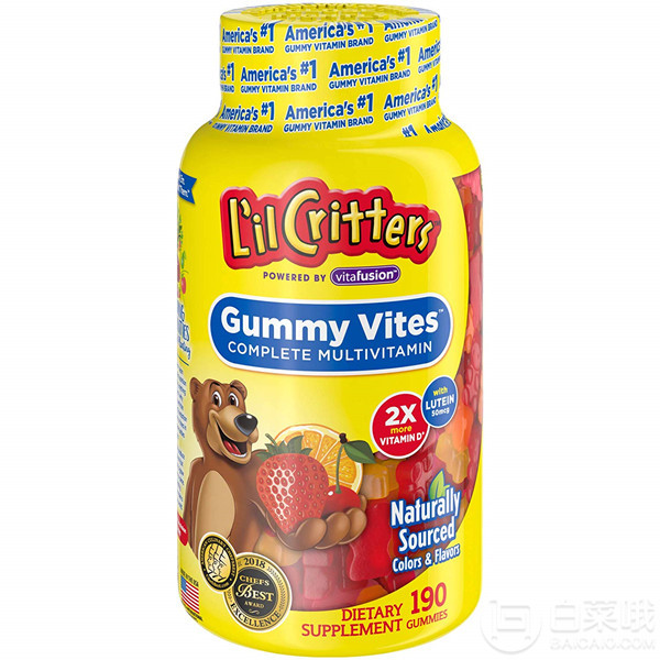 L'il Critters 丽贵 小熊糖 儿童综合维生素软糖 190粒64.02含税（双重优惠）
