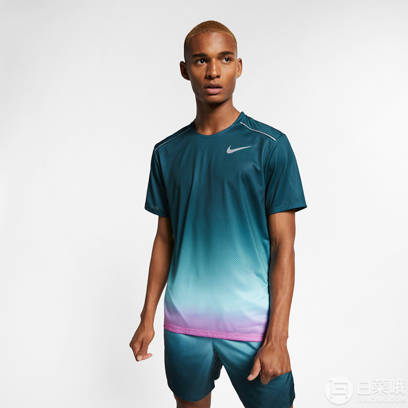 Nike 耐克 Dri-FIT Miler 男子速干短袖运动T恤*2件 ￥378包邮189元/件（需用码）