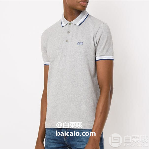 S/XL碼，BOSS Green 雨果博斯 綠標 Paddy 男士純棉雙色鎖邊Polo衫277.06元