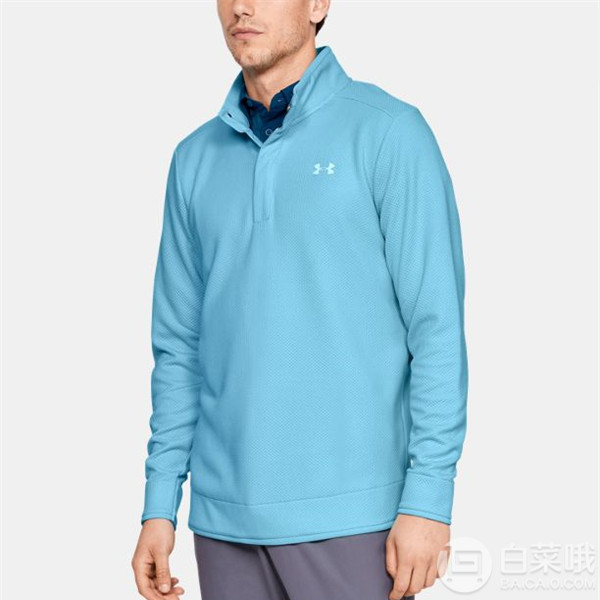 S码，Under Armour 安德码 Woven Sf 男士按扣式套头衫新低90.22元