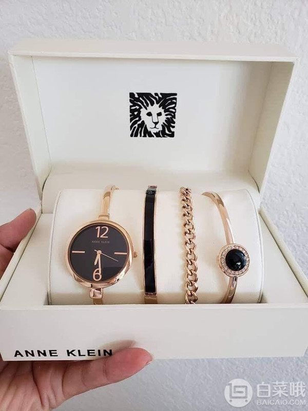 Anne Klein 安妮克莱因 AK/3290WTST 施华洛世奇 女士手链手表套装320.4元