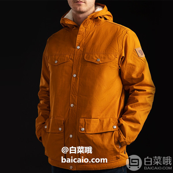 L码，Fjallraven 瑞典北极狐 Greenland 男士经典保暖夹克 4折 4.98到手920元（天猫旗舰店2999元）