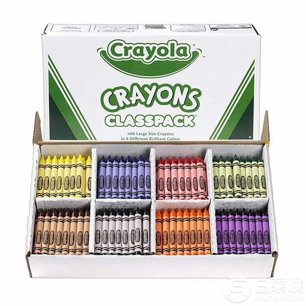 Crayola 绘儿乐 经典8色 大号蜡笔400支239.24元