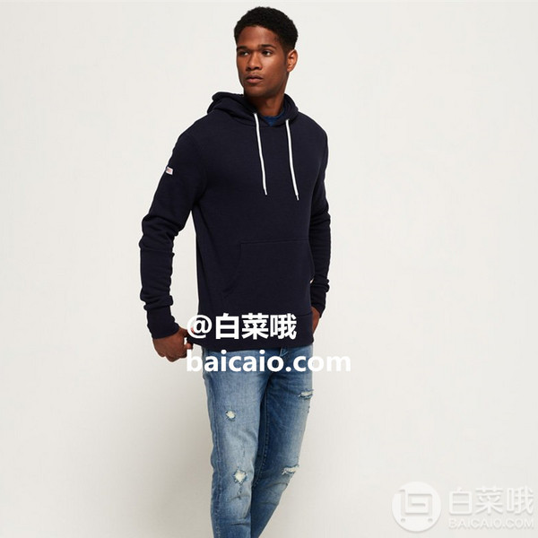 XL码，Superdry 极度干燥  L.A 男士连帽休闲卫衣M20003TR新低139.56元