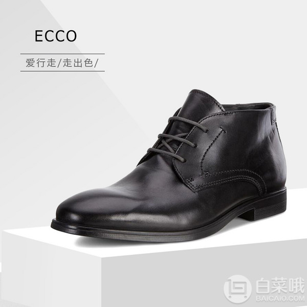 43码，ECCO 爱步 Melbourne 墨本系列 男士真皮短靴 621614新低461.89元