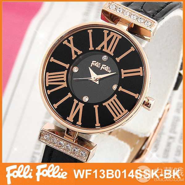 Folli Follie Mini Dynasty系列 WF13B014SSK 玫瑰金镶晶钻时尚女表850.54元