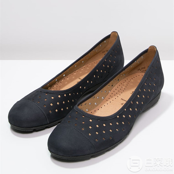 2019新款，Gabor 嘉步 Sport系列 女士浅口镂空芭蕾平底鞋328.06元