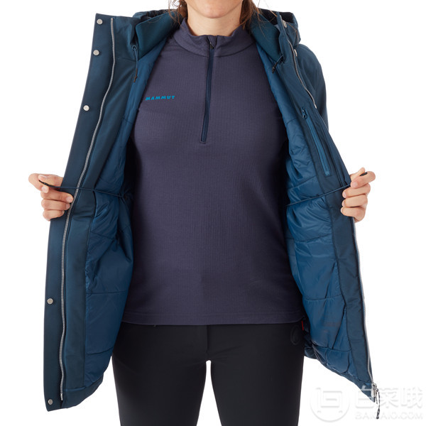 Mammut 猛犸象 Chamuera Thermo 女士防风保暖硬壳连帽派克大衣 3.4折 9.96到手920元（国内男款3418元）