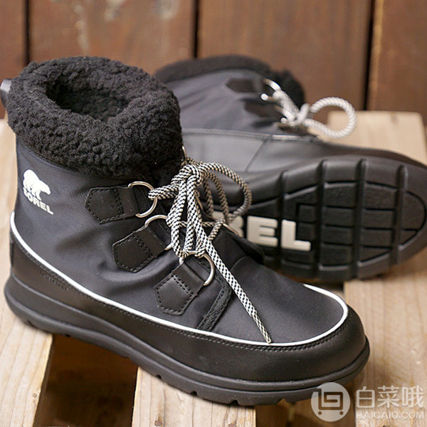36码，Sorel 北极熊 Explorer Carnival 女士户外防水防滑雪地靴420元
