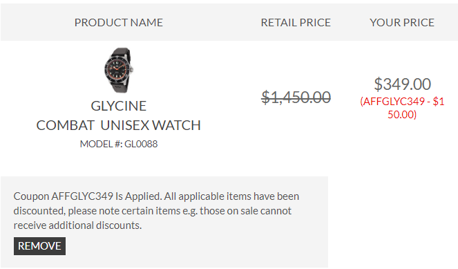 Glycine 冠星 Combat系列 GL0088 男士机械腕表 9（需用码）约2464元