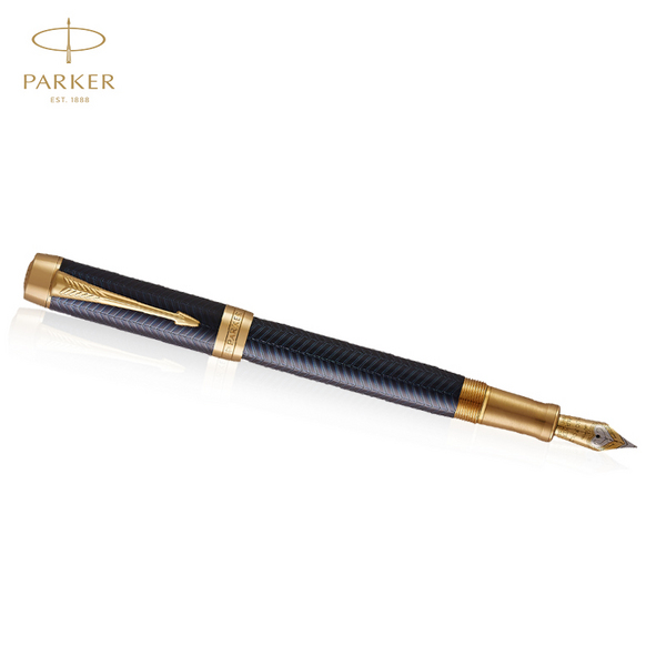 Parker 派克 Duofold Centennial Fountain 世纪纯黑金夹墨水笔（大豆腐） F尖1731.53元