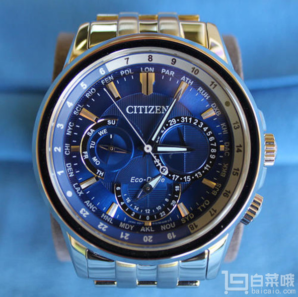 citizen西铁城calendrier系列bu202151l男士光动能手表180到手$1260