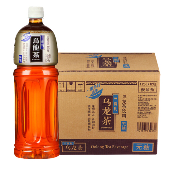 限地区,suntory 三得利 无糖乌龙茶 1.25l*12瓶*2件 114.24元57.