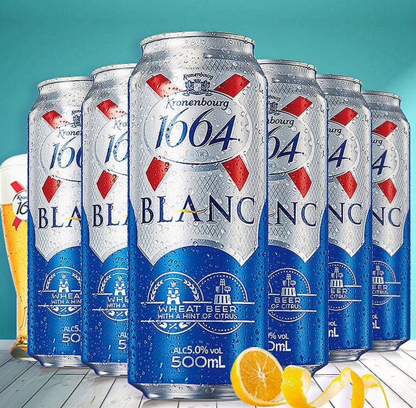 kronenbourg 克伦堡凯旋 1664白啤酒500ml*12罐94元包邮(返30元猫超卡